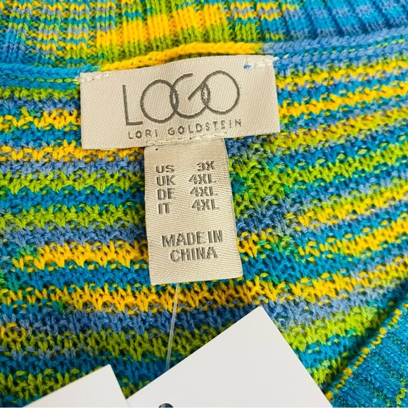 LOGO By Lori Goldstein Space Dyed Button Front Cardigan Size 3X - Picture 7 of 9